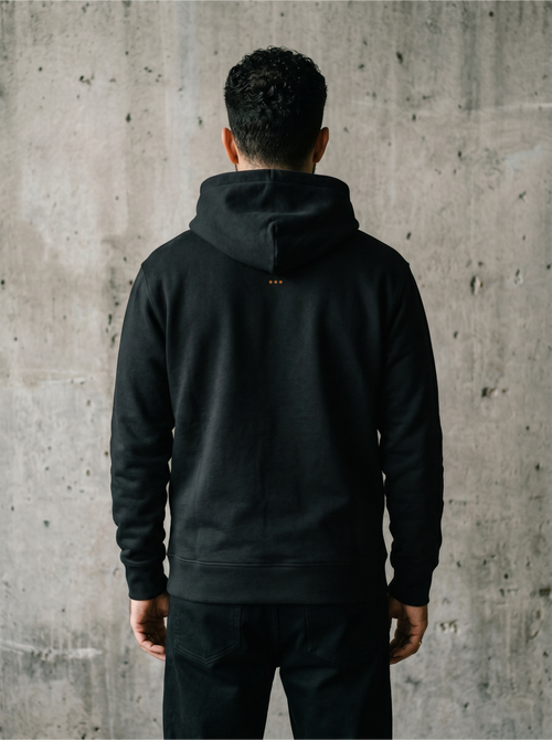 Black Silence Unisex Organic Hoodie (#007)