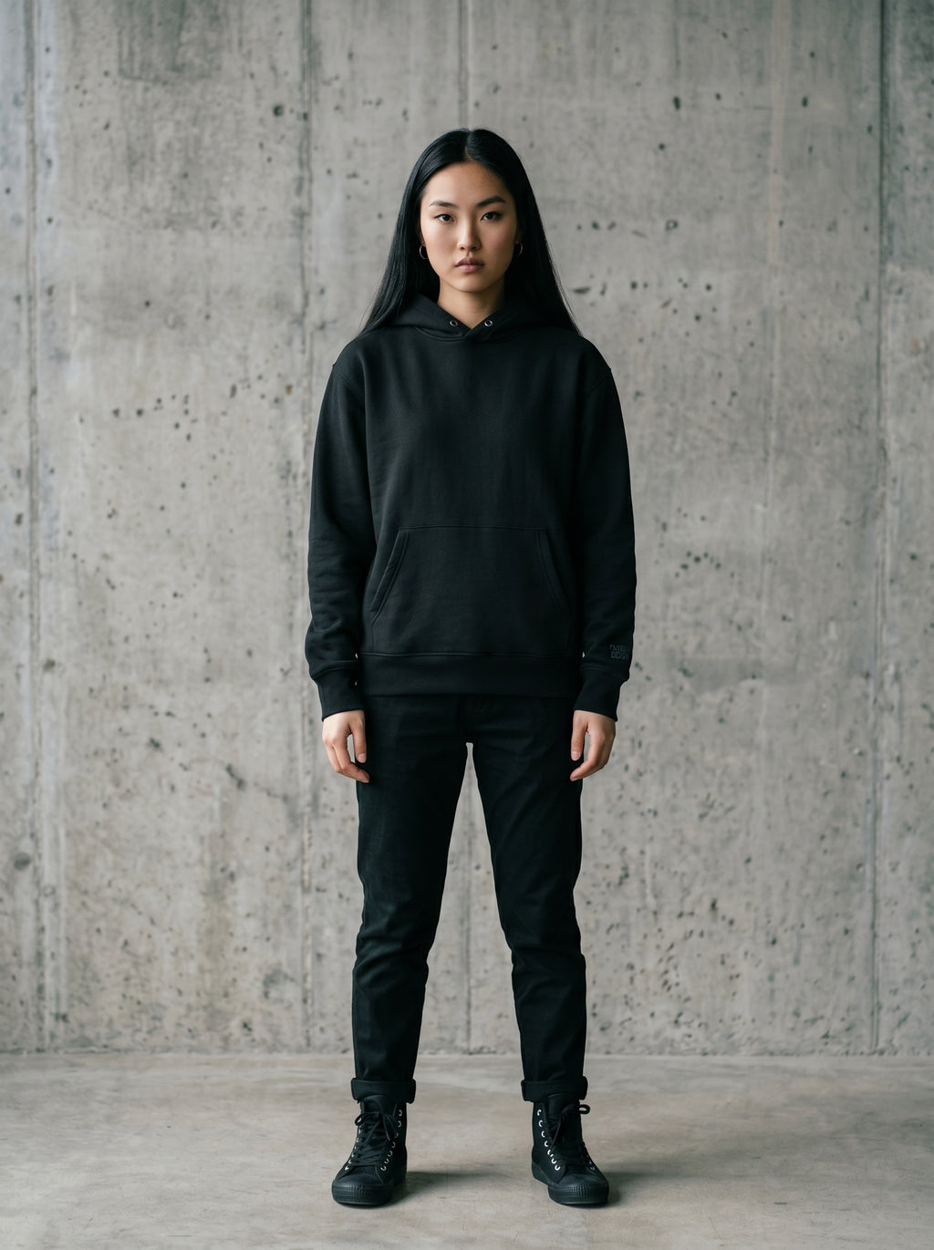 Black Silence Unisex Organic Hoodie (#007)