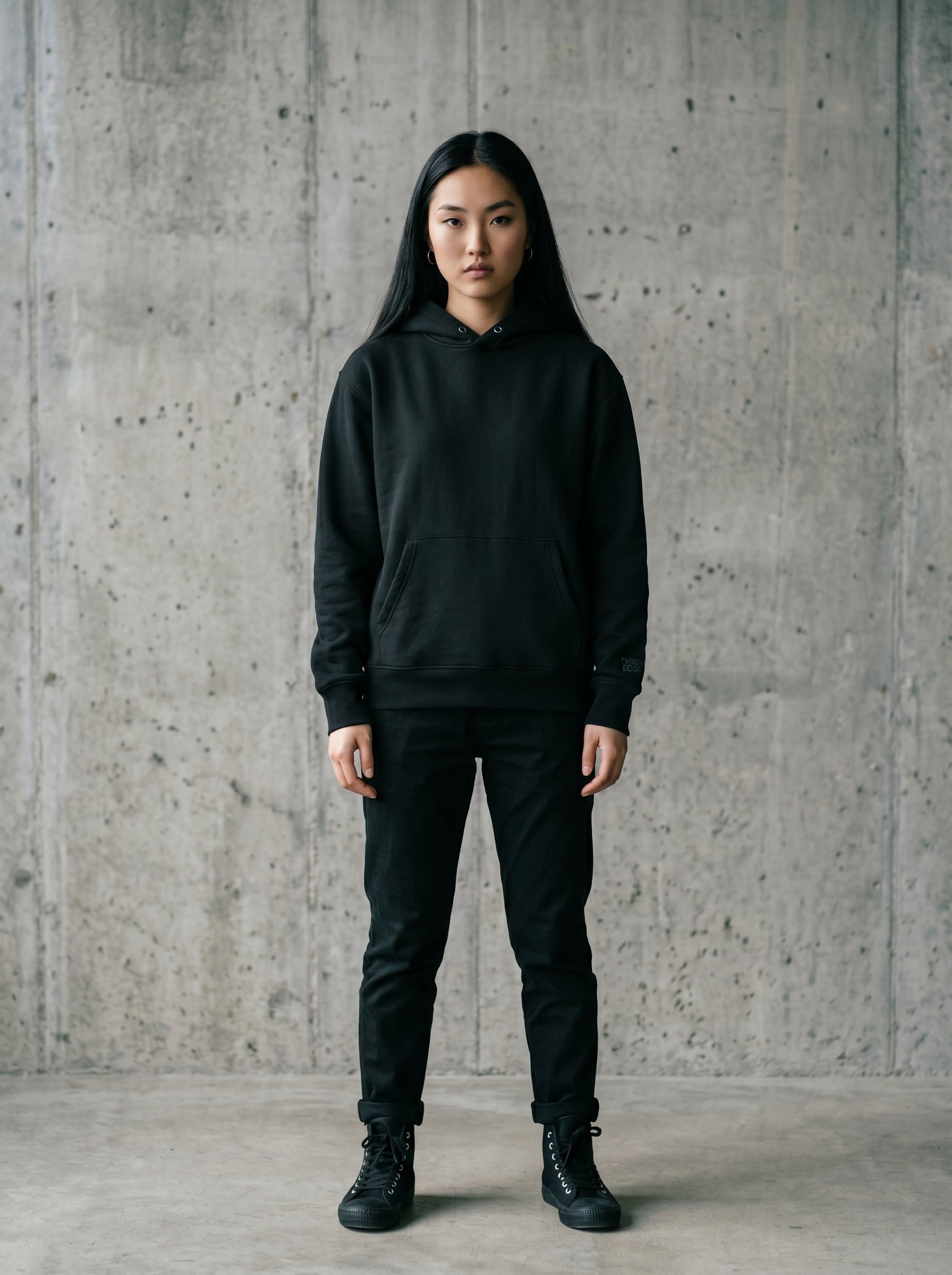 Black Silence Unisex Organic Hoodie (#007)