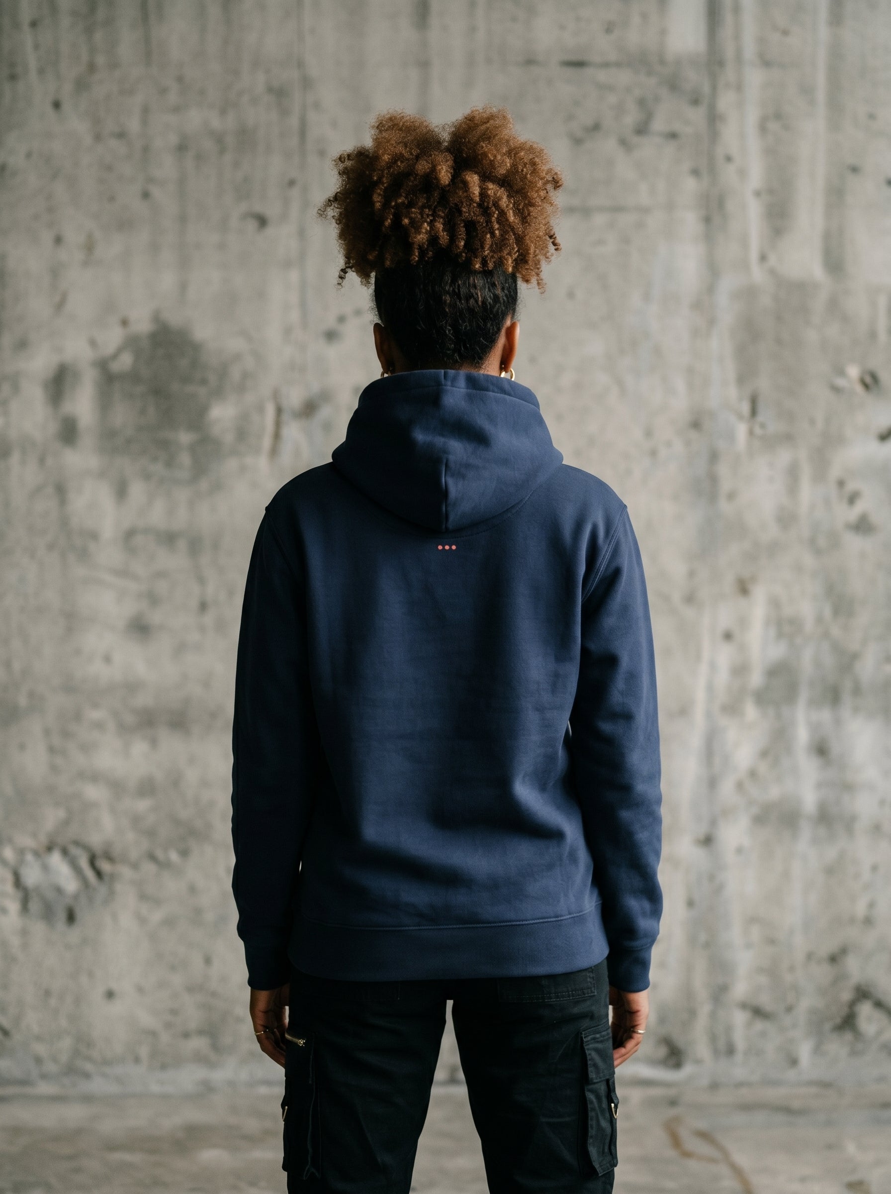 Navy Silence Unisex Organic Hoodie (#007)