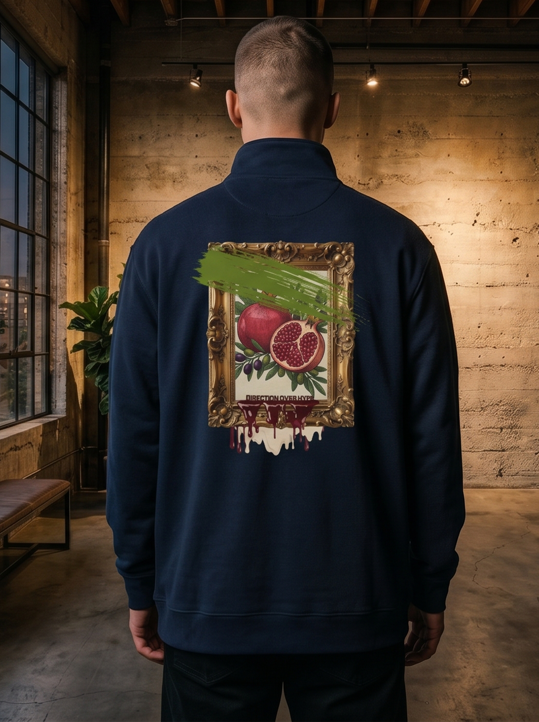 Vandalized Renaissance Pullover (#005 Pomegranate)