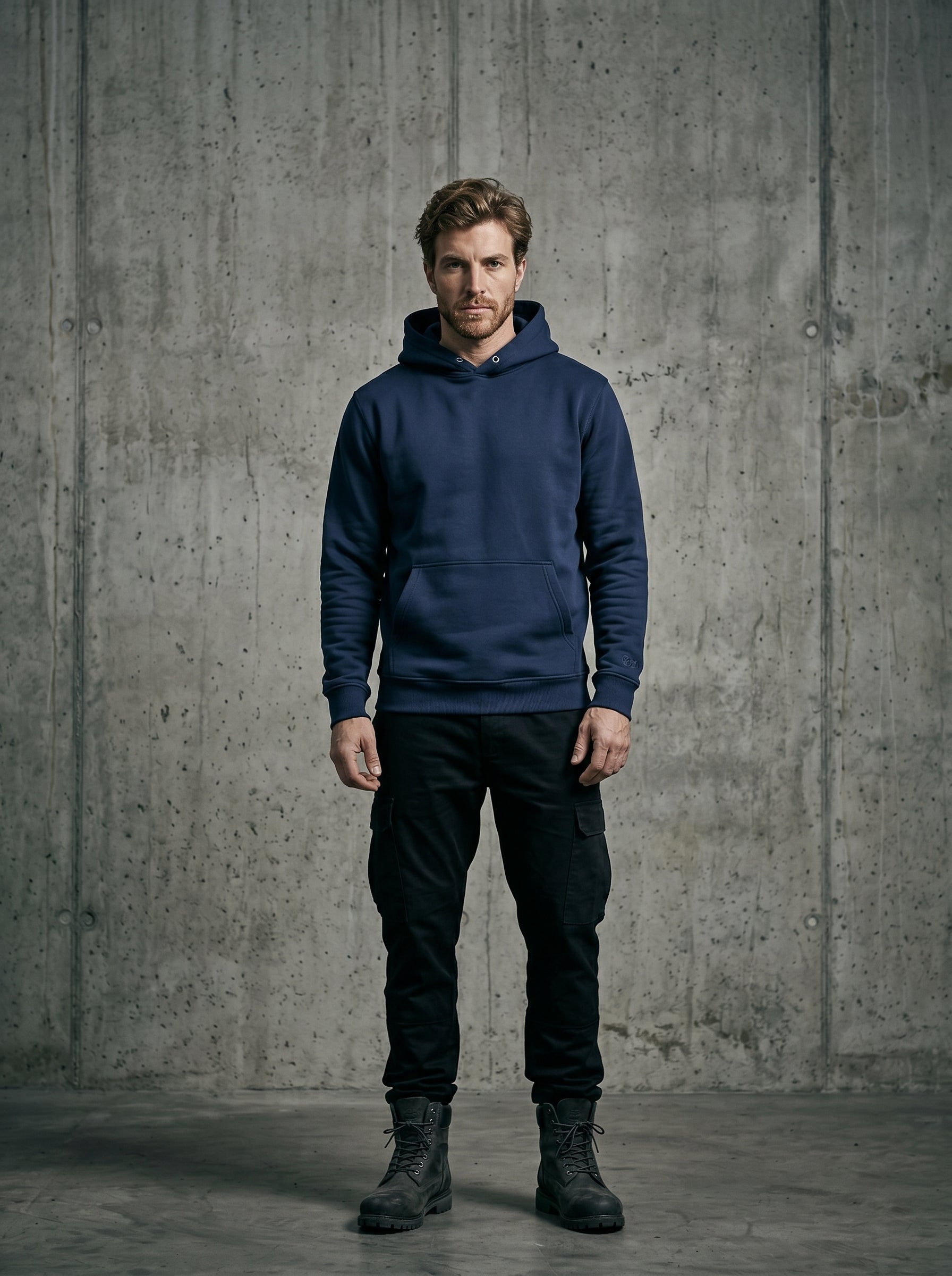 Navy Silence Unisex Organic Hoodie (#007)