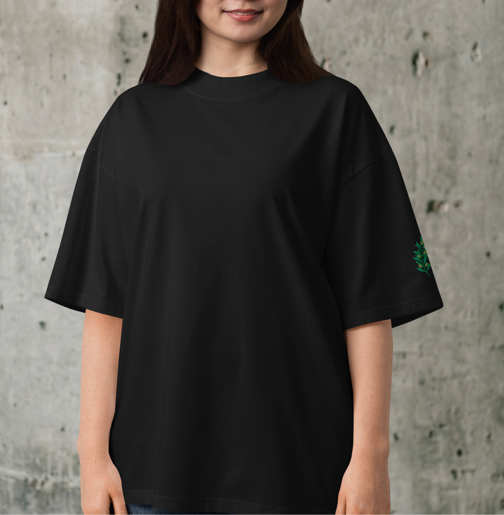 Olive Unisex Oversized High Neck Tee (#005)